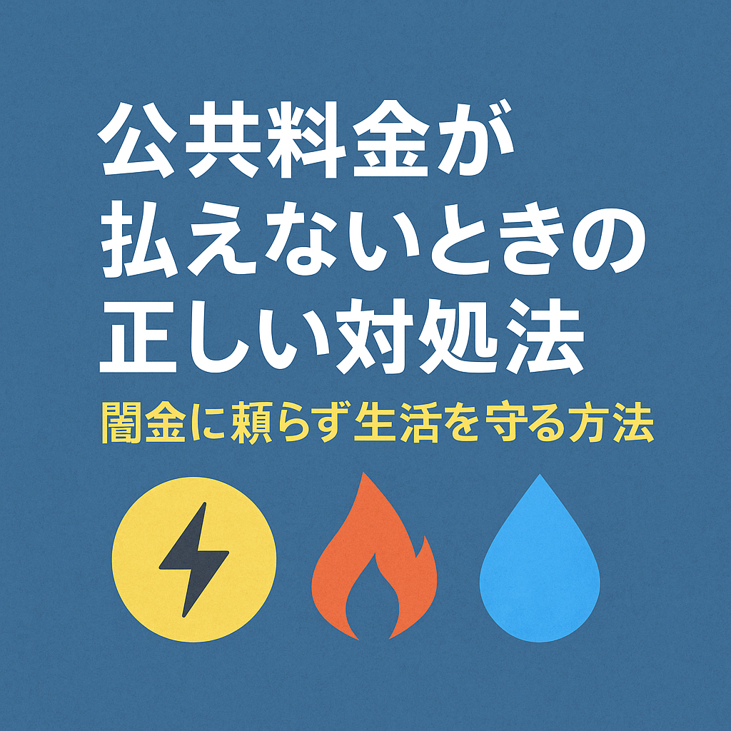 公共料金が払えないときの正しい対処法についての記事のアイキャッチ画像