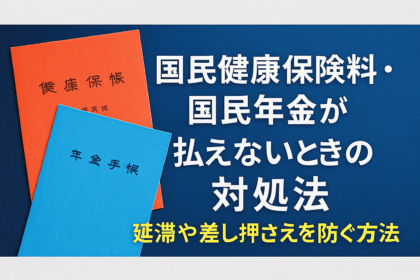 国民健康保険料・国民年金が払えないときの対処法についての記事のアイキャッチ画像
