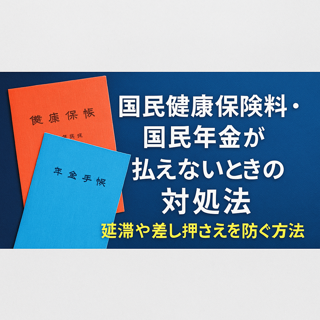 国民健康保険料・国民年金が払えないときの対処法についての記事のアイキャッチ画像