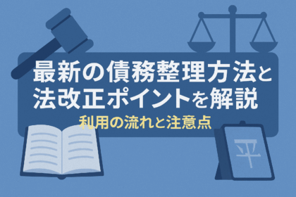 最新の債務整理方法と法改正ポイントを解説する記事のアイキャッチ画像