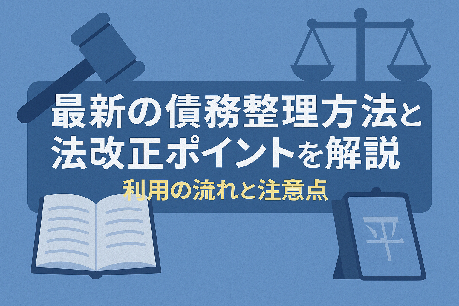 最新の債務整理方法と法改正ポイントを解説する記事のアイキャッチ画像