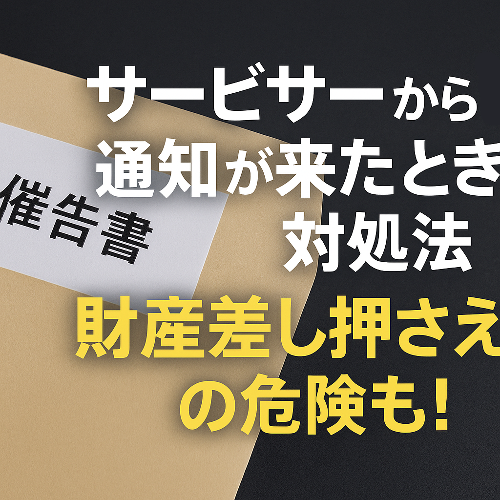 サービサー（債権回収会社）から通知が来た時の対処法