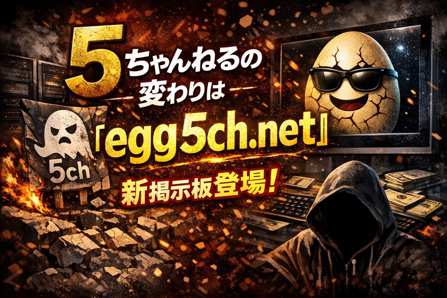 5ちゃんねるの闇金情報スレにとって代わるegg5チャンネルという情報掲示板について書いた記事のアイキャッチ画像