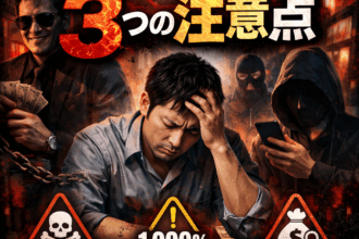 闇金利用にあたって３つの注意点を解説した記事のアイキャッチ画像