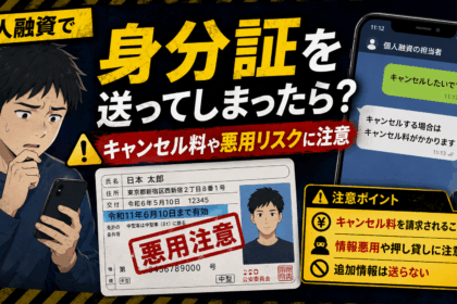 個人融資で身分証を送ってしまった後のキャンセル料請求や悪用リスクへの注意点