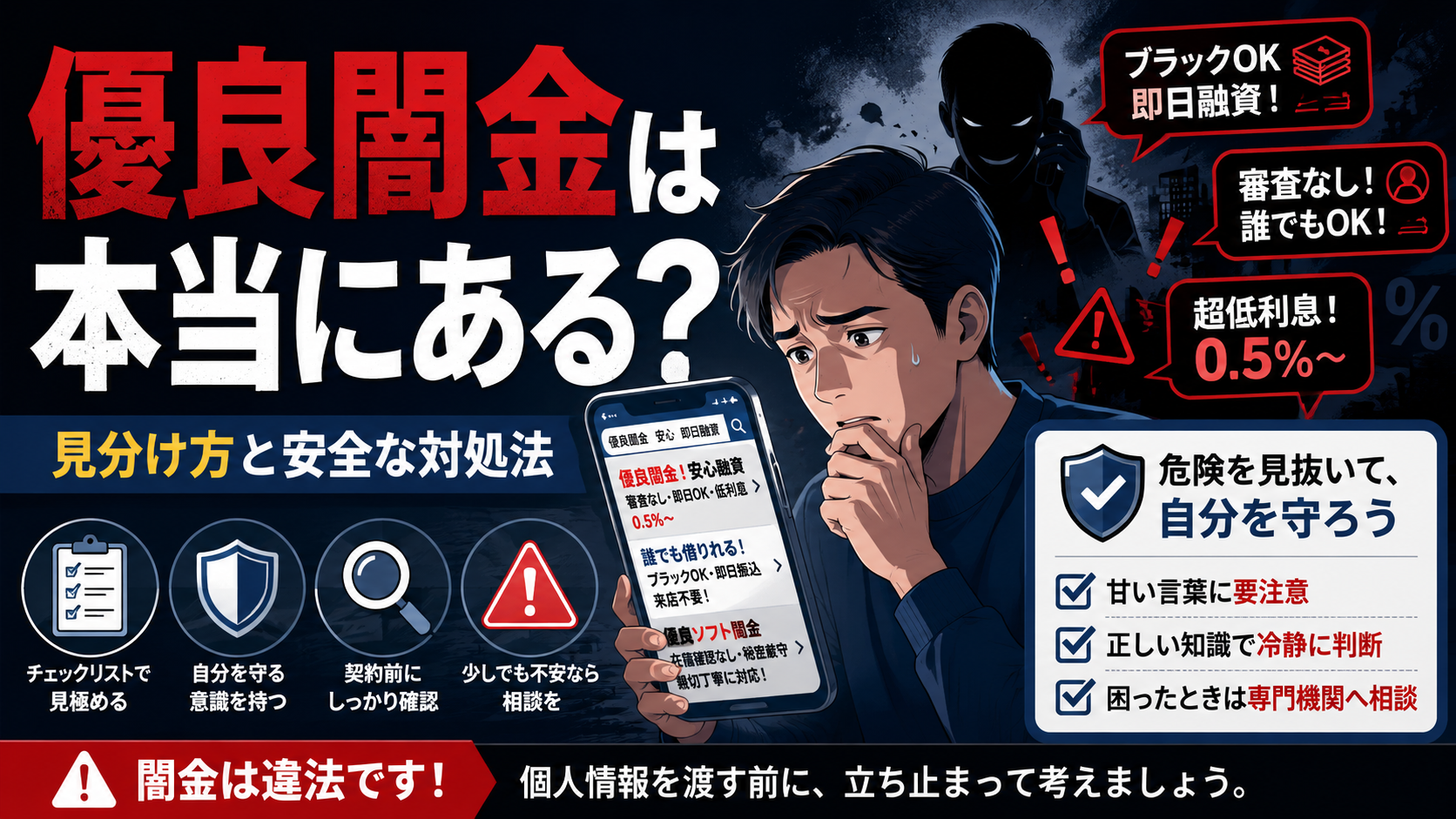 優良なソフト闇金などは一切ない。そもそもソフト闇金という業者は違法であり優良とかの話のレベルではない
