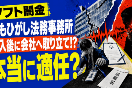ソフト闇金へのしもひがし法務事務所の介入後に会社への取り立てが激しくなり、退職に至る危険性を表現したイメージ画像